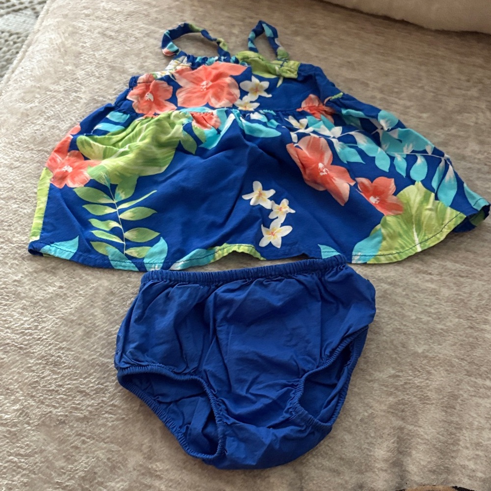 The Children's Place Blue Floral Dress Set